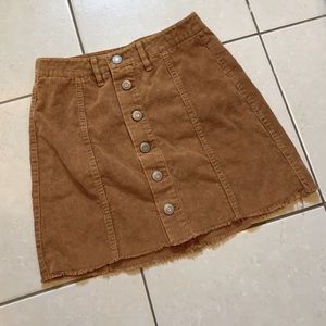 Corduroy High Rise Skirt